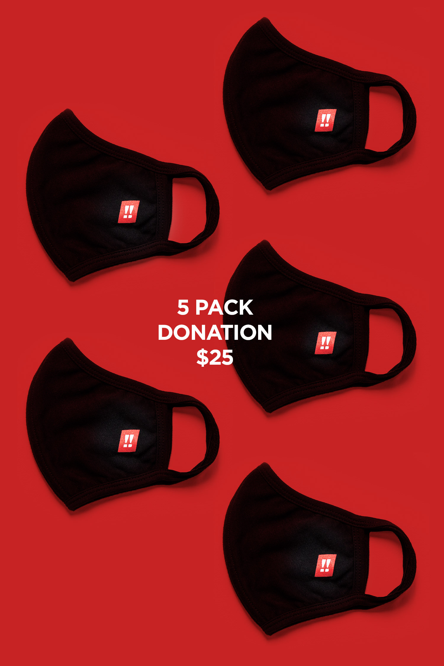 Face Mask: 5 pack (donation)